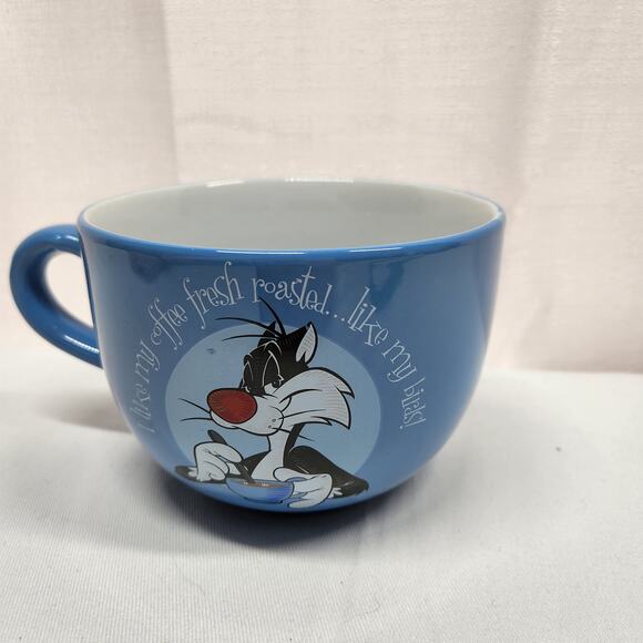 Vintage Looney Tunes Tweety Bird Sylvester Soup Coffee Mug Funny - Picture 3 of 9